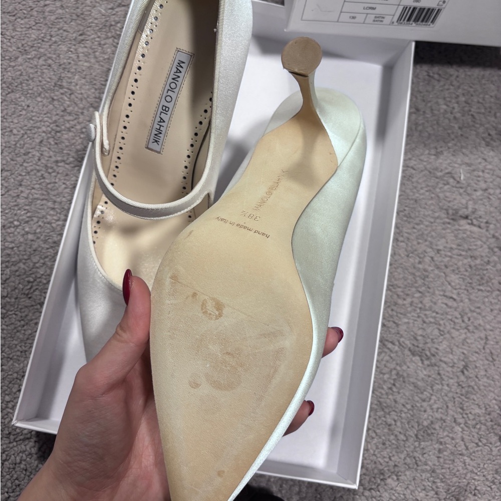 Manolo Blahnik Camparinew Mary Jane Stiletto Pumps - Picture 5 of 5